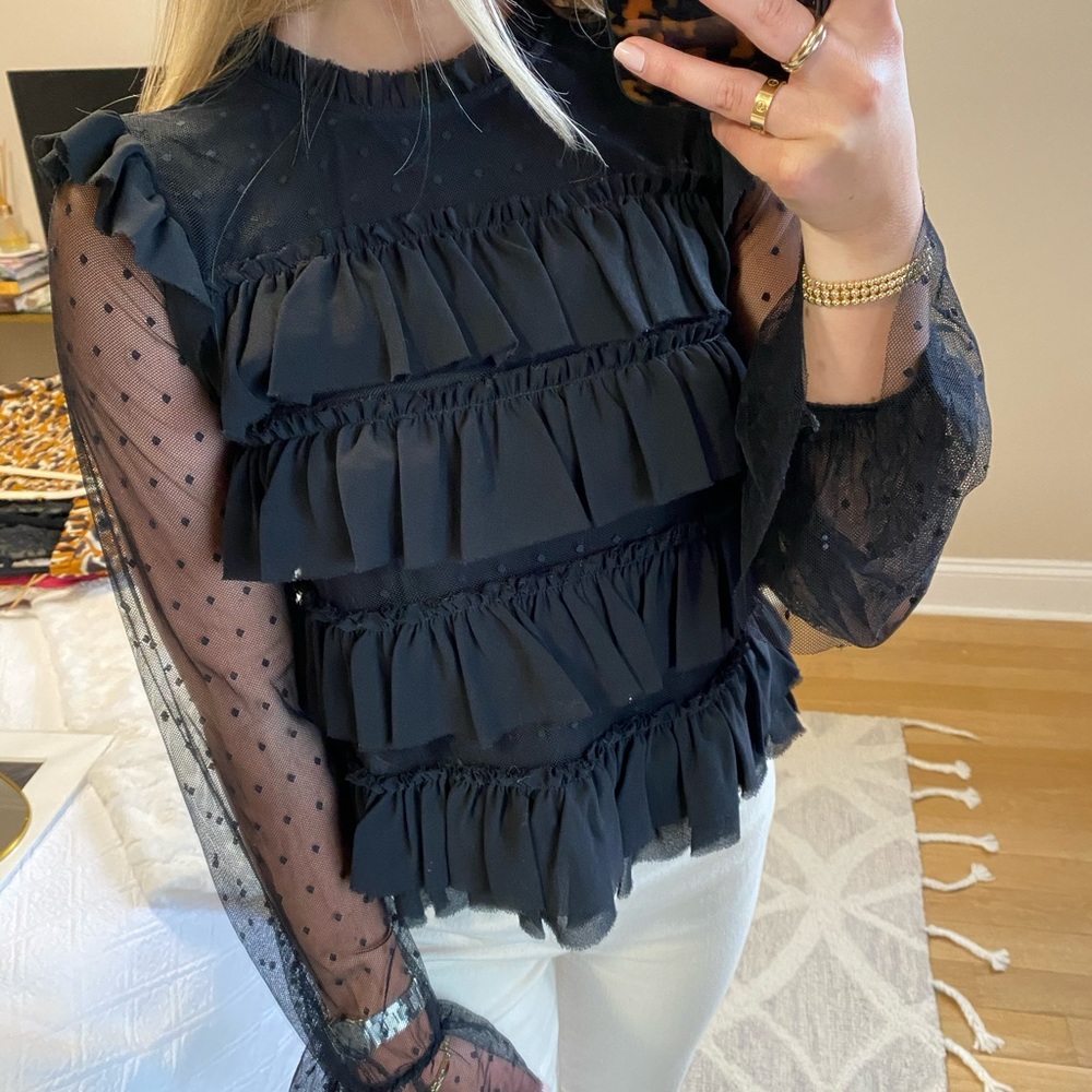 Rebecca Minkoff Tiered Ruffle Top